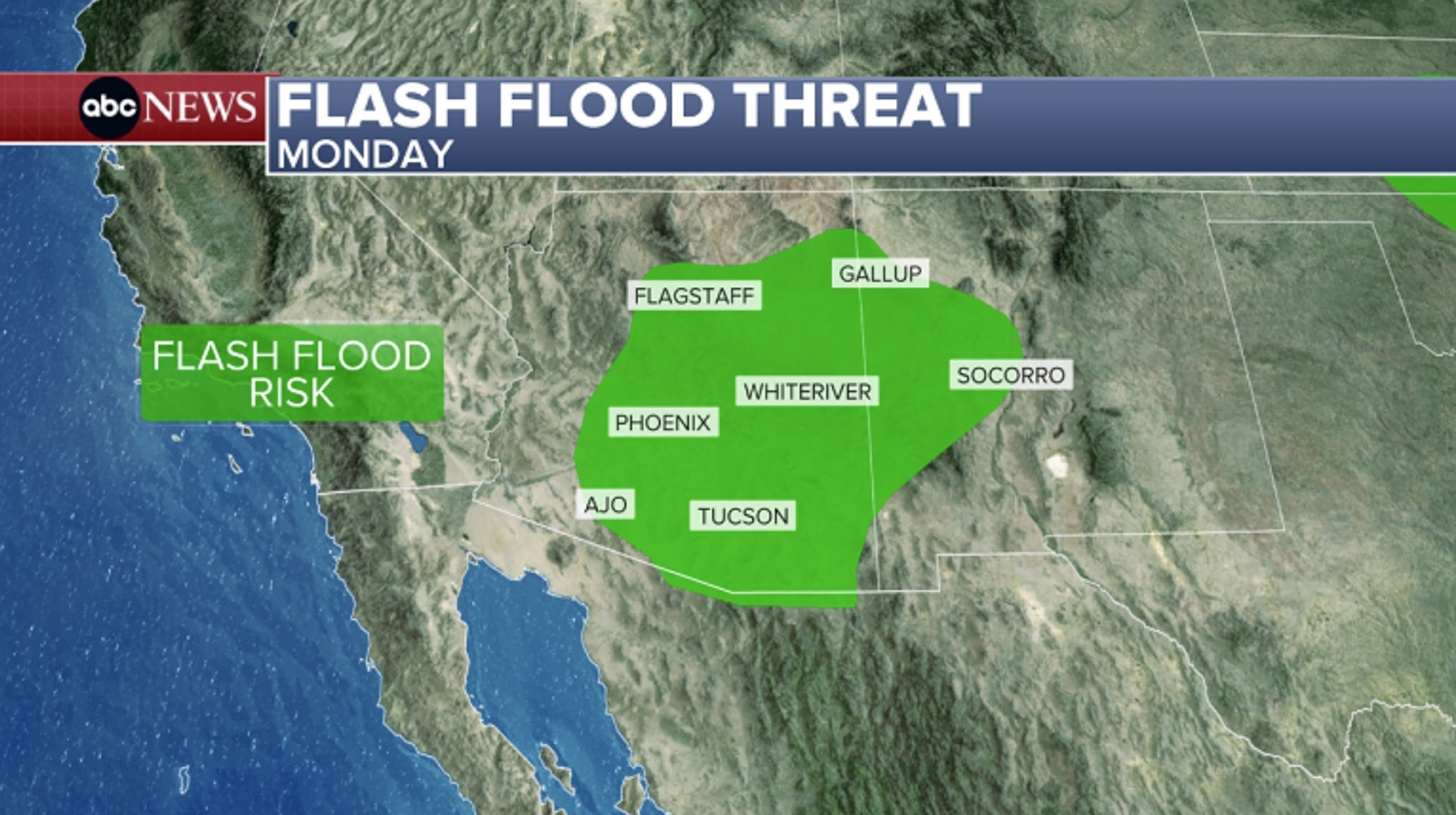PHOTO: flash flood threat monday