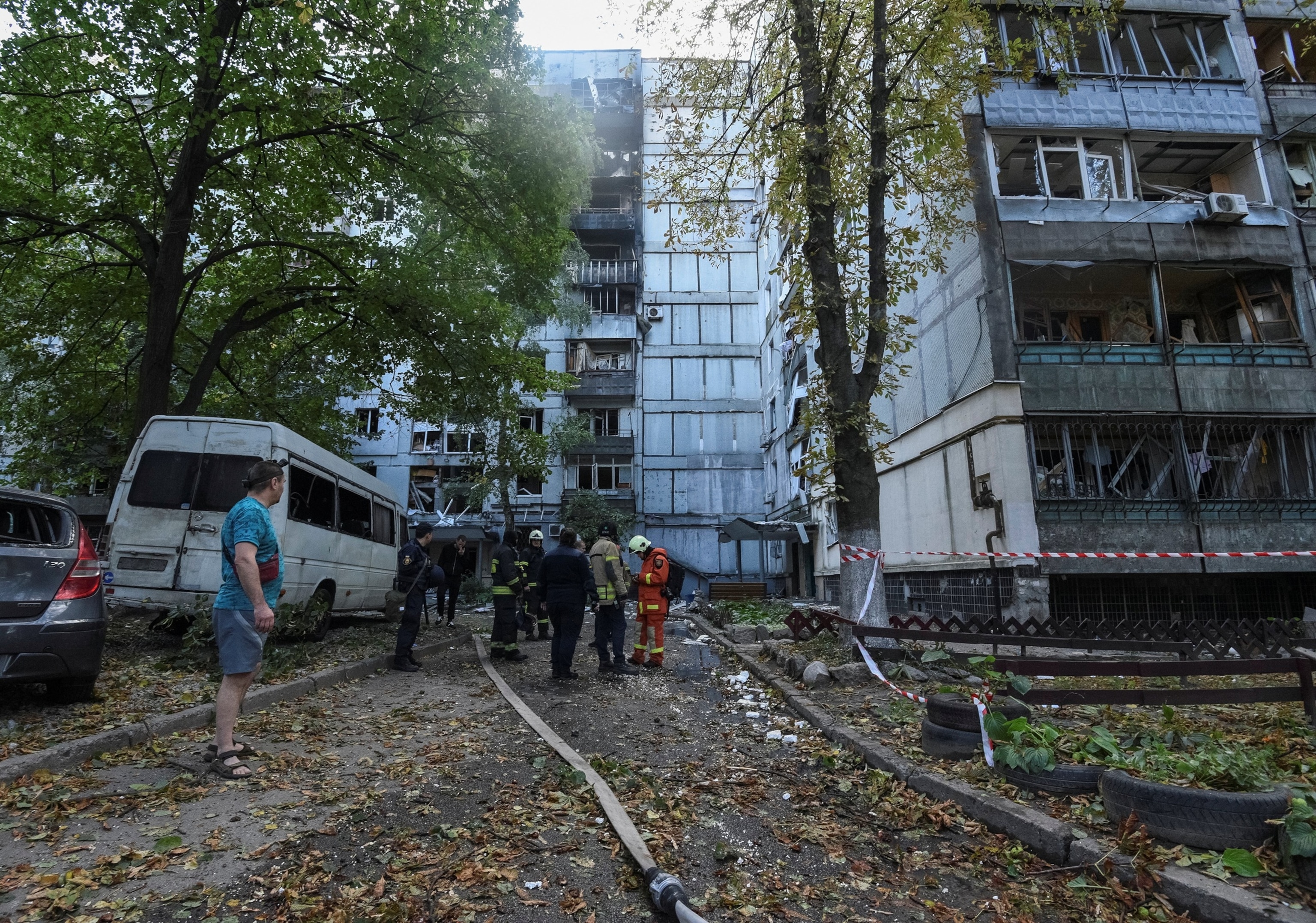 PHOTO: Aftermath of a Russian missile attack in Dnipro